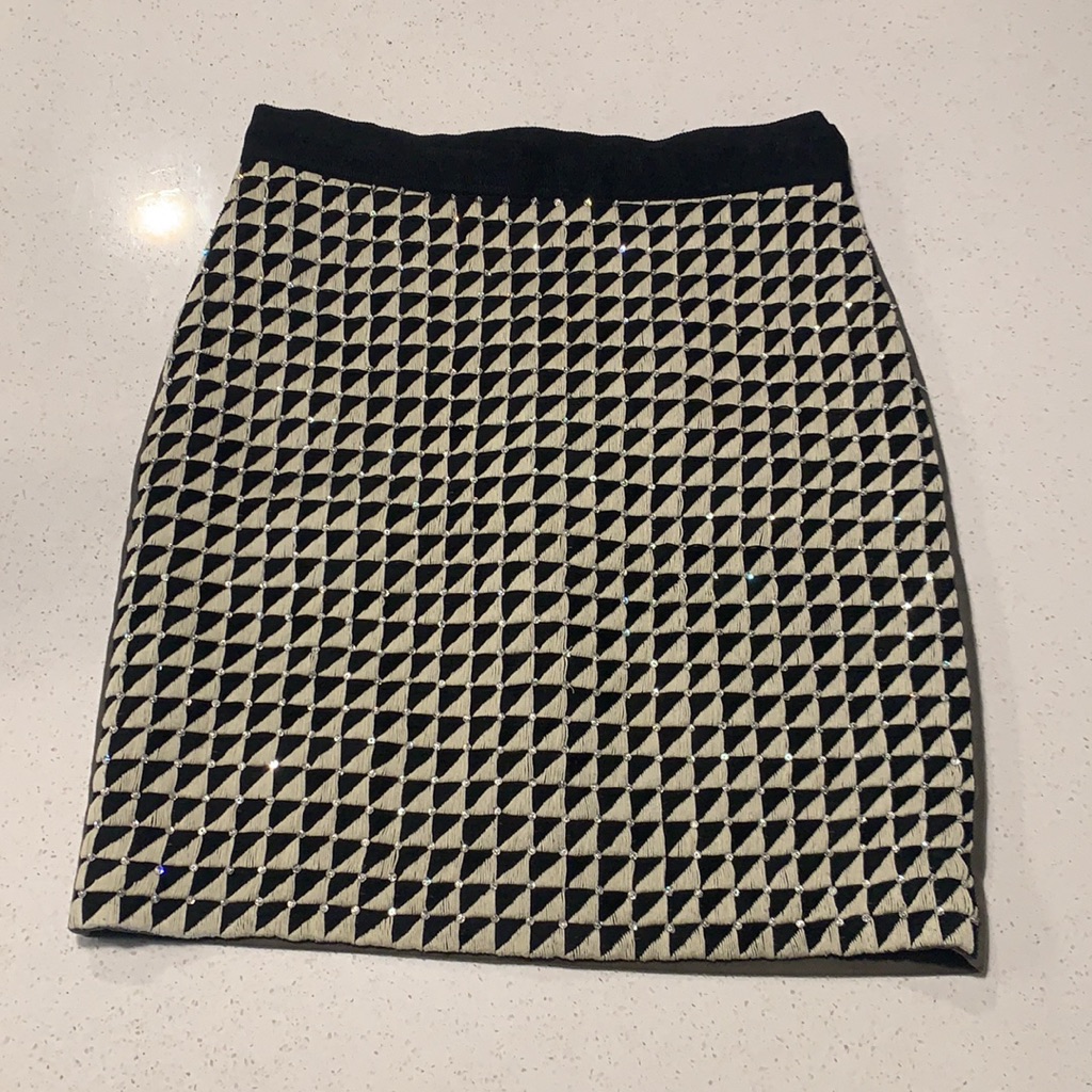 3.1 Phillip Lim Black And White Crystal Skirt